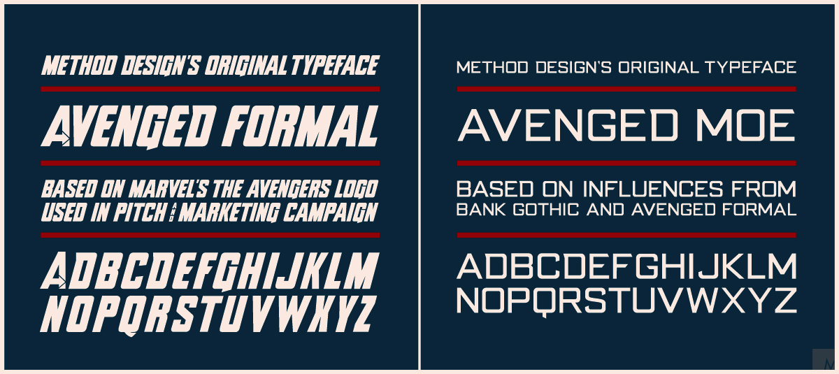 avengers font logo design